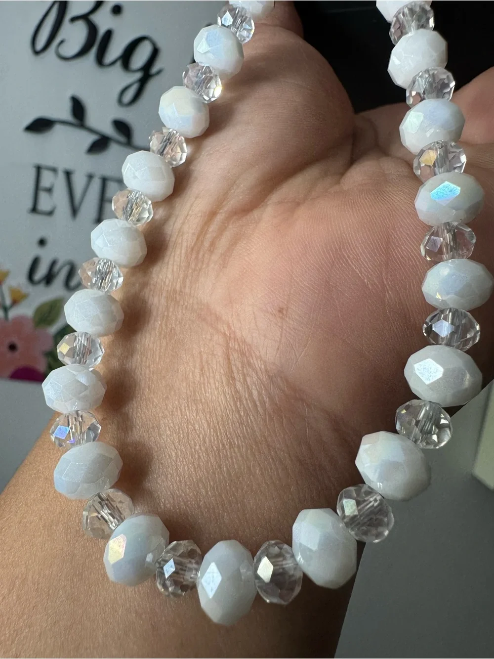 Bling Bling Crystal and White Phone/Key/Bag Chain #P1065